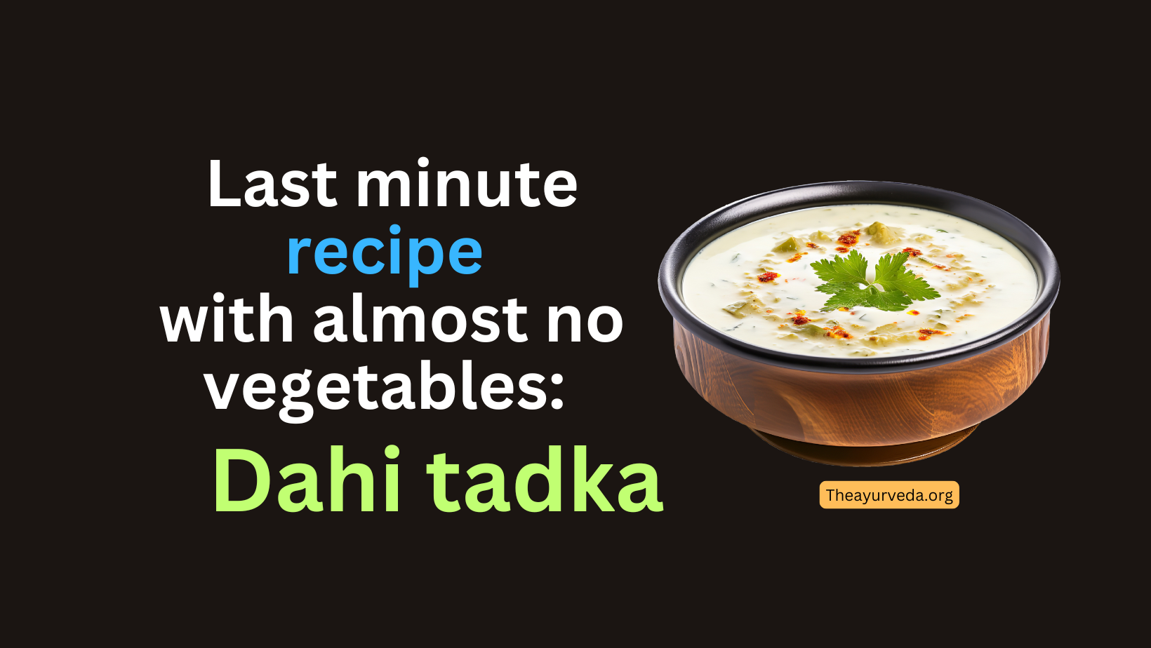 dahi tadka recipe