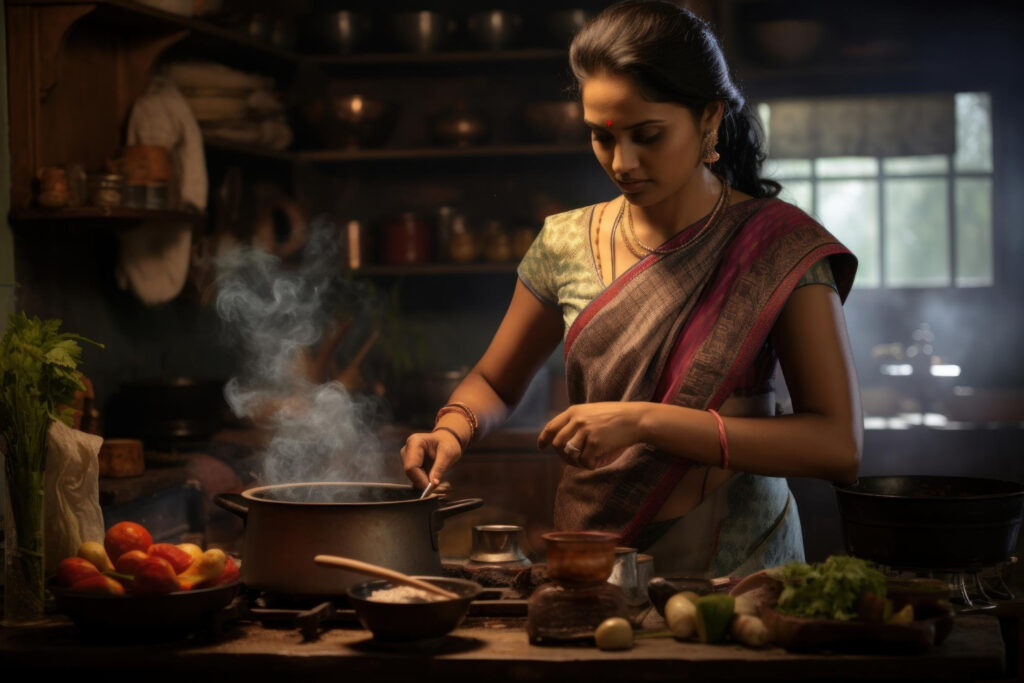 preparing amritsari pindi chole